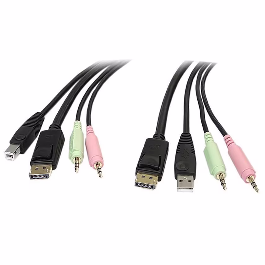 Startech 6ft 4in1 USB DP KVM Switch Cable