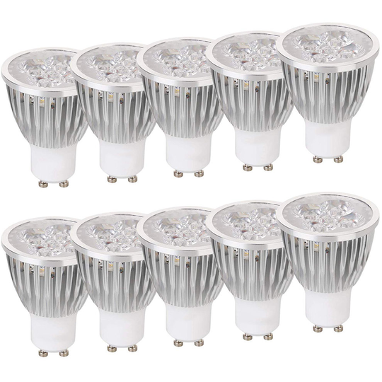 10X LED Spotlights GU10 Cool White 6000K Light Bulb 6W 600lm Lamp