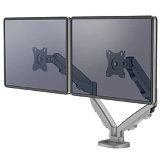 Fellowes Eppa Dual Monitor Arm - Silver