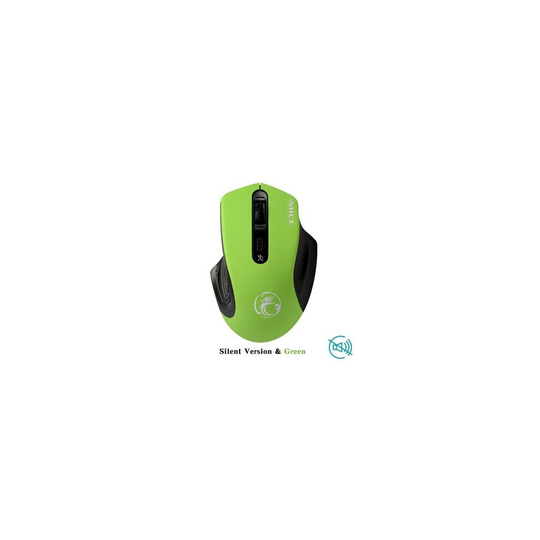 (GREEN SILENT) Mouse Wireless Optical Mouse For Laptop PC
