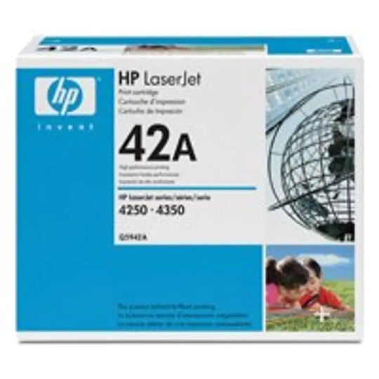 HP 42A Black Standard Capacity Toner 10K pages for LaserJet 4250/4350 - Q5942A