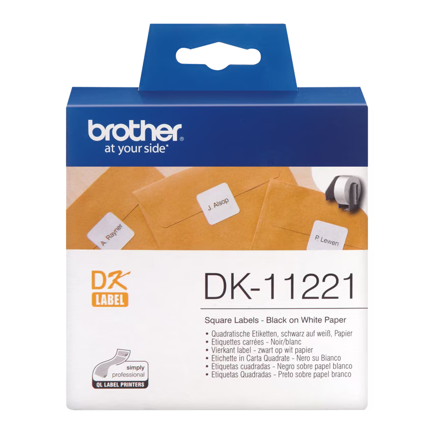 Brother Brother Square Paper Label Roll 23mm x 23mm 1000 labels - DK11221