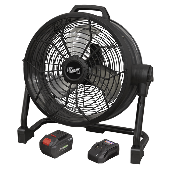 Sealey 2 in 1 Cordless/Corded 16" High Velocity Drum Fan 20V SV20 Series Kit
