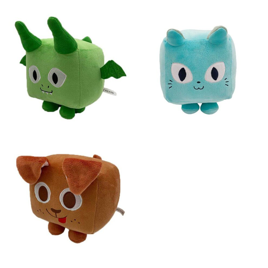 (3Pcs) Big Games Pet Simulator X Cat Axolotl Dog Bat Plush Toy Stuffed Doll
