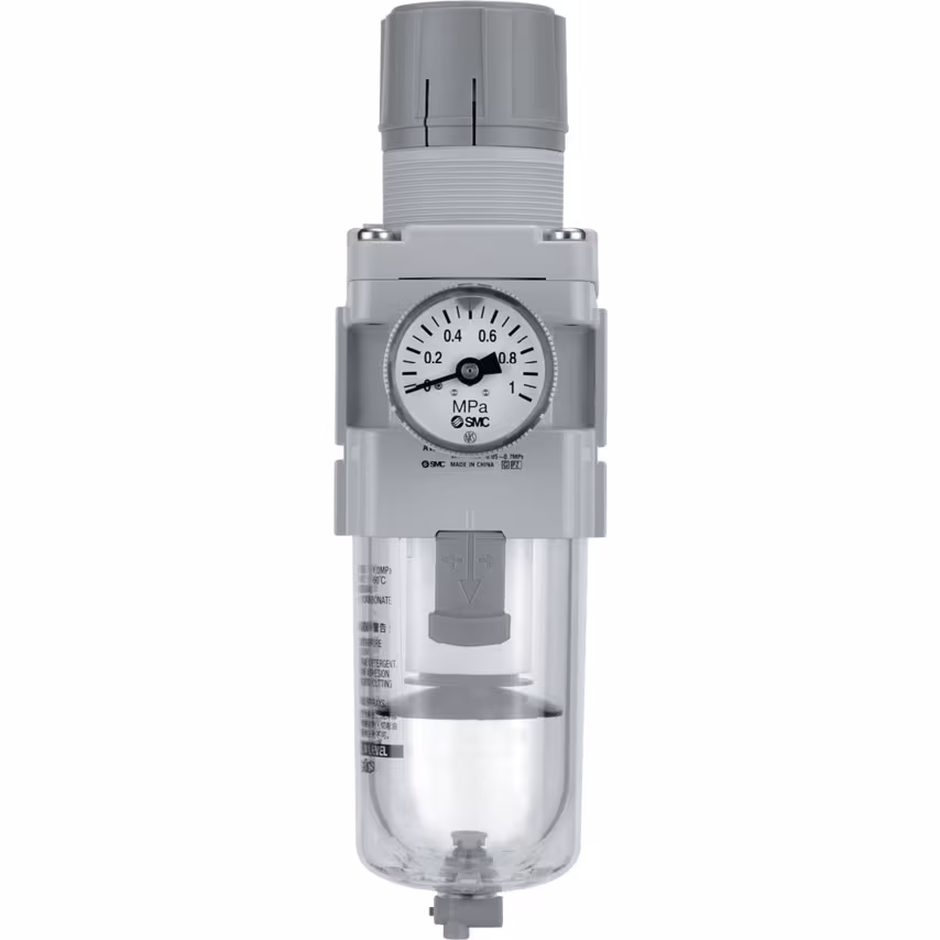 SMC AW20-F02E-B FRL Manual Drain C/W Gauge G1/4