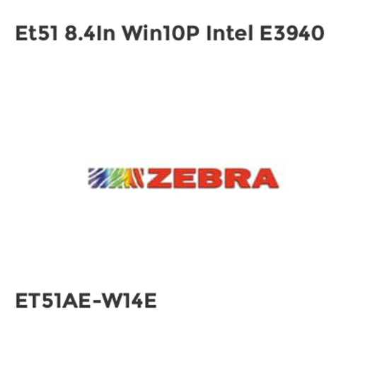 Zebra Et51 8.4In Win10P Intel E3940