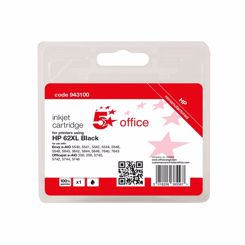5 Star office 5STAR Office HP 62XL Inkcart Black C2P05AE