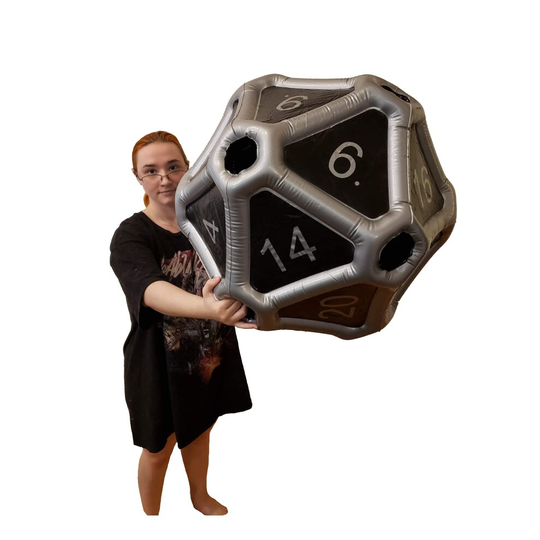 Large D20 Dice Inflatable Extra Large giant gaming DND Tabletop RPg Roleplaying Dungeons and Dragons