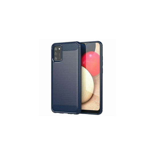 Samsung Galaxy A03S Fibre Silicone Phone Case Cover (Blue)