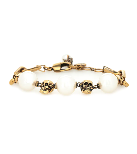Faux pearl chain bracelet
