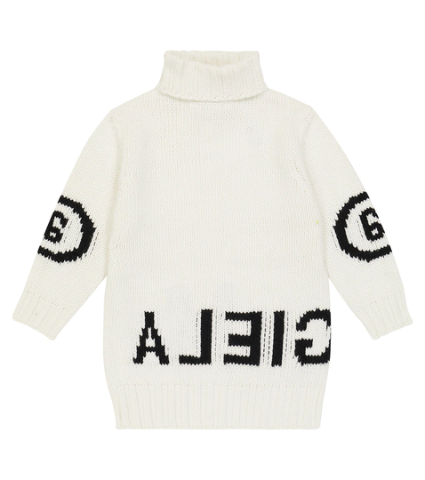 Intarsia wool-blend sweater dress