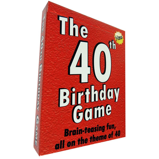 The 40th Birthday Game - amusing little gift or present idea for anyone turning forty. Fun as a 40th birthday party icebreaker.