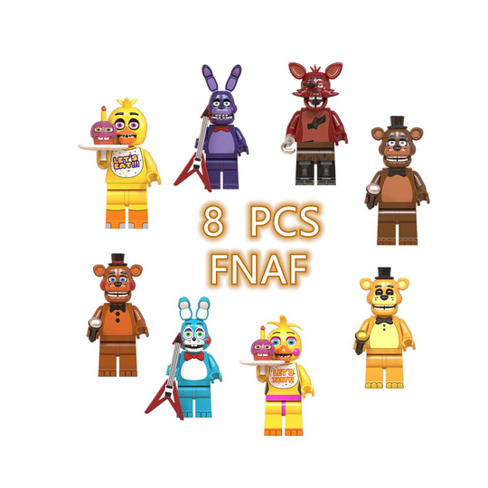 8Pcs FNAF Five Nights At Freddy's Minifigures Building Toys Fit Lego