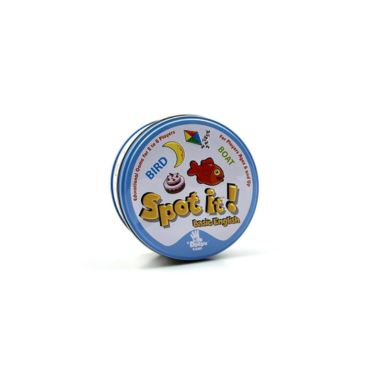 (Basic English) Spot it Card Game Dobble Family Friend Party Game Fun 5 Games In 1 Kids