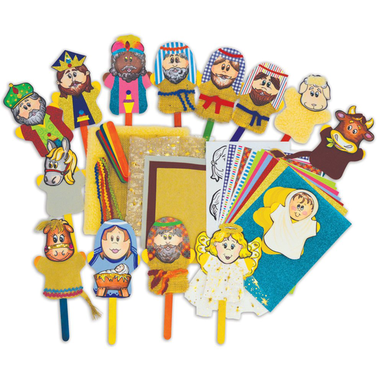 Christmas Nativity Stick Puppets Craft Activity (Pack of 30)