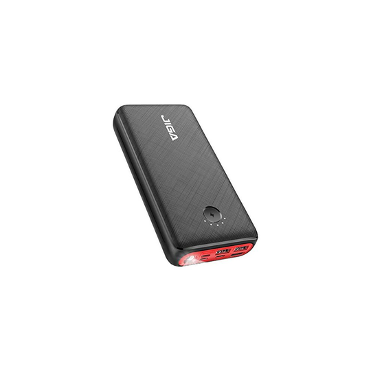 JIGA Power Bank, 30000mAh Portable Charger with 3 Outputs & 3 Inputs, Fast Phone Chargeur with Flashlight, Ultra-High Capacity USB C External Batte