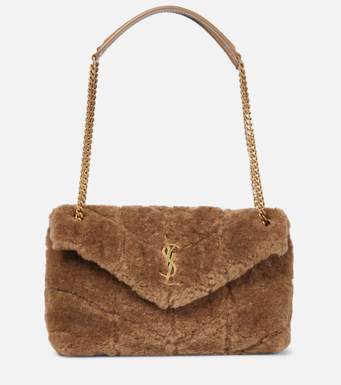 Loulou Puffer Small shearling shoulder bag