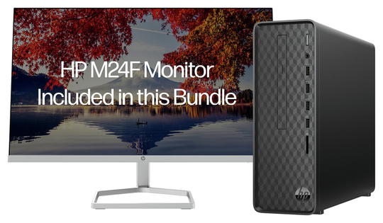 HP S01-aF2000na 4GB 128GB Desktop PC & 23.8in Monitor Bundle