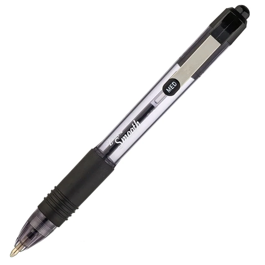 Zebra Zebra Z-Grip Smooth Rectractable Ballpoint Pen 1.0mm Tip Black (Pack 12)