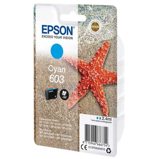Epson Ink Low Volume Single Pack Cyan 603 Ink