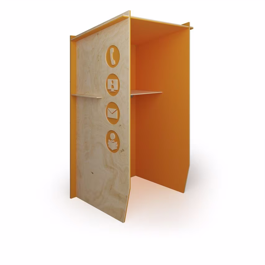Social Spaces Piano Solo Acoustic Booth - Dark Green Trim