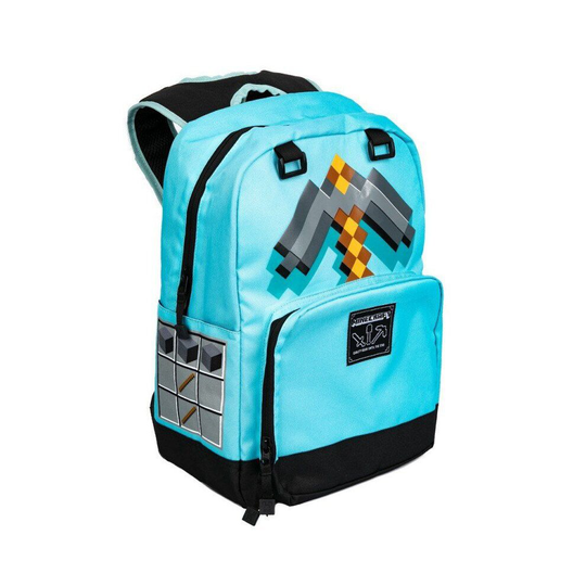 (Style1) Minecraft Tile Backpack School Bags Laptop Bag Travel Casual Boys Backpack