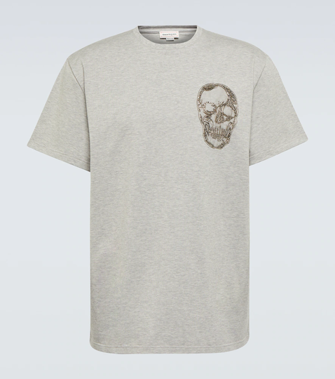 Embellished cotton jersey T-shirt