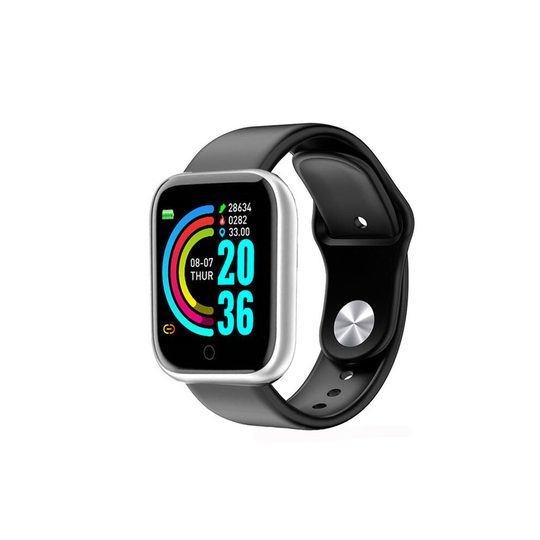(Sliver) Pro Bluetooth Smart Watch Men Women Y68 Blood Pressure Heart Rate Monitor Sport Smartwatch Fitness Tracker