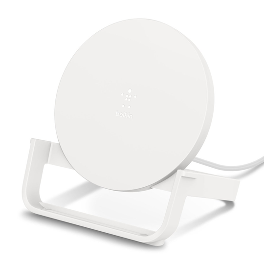 Belkin 10W Qi Wireless Charger Stand with QC3 Plug - White