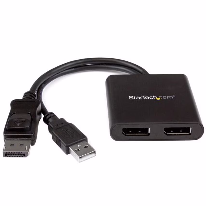 Startech MST Hub DisplayPort to 2x DisplayPort- you get 3