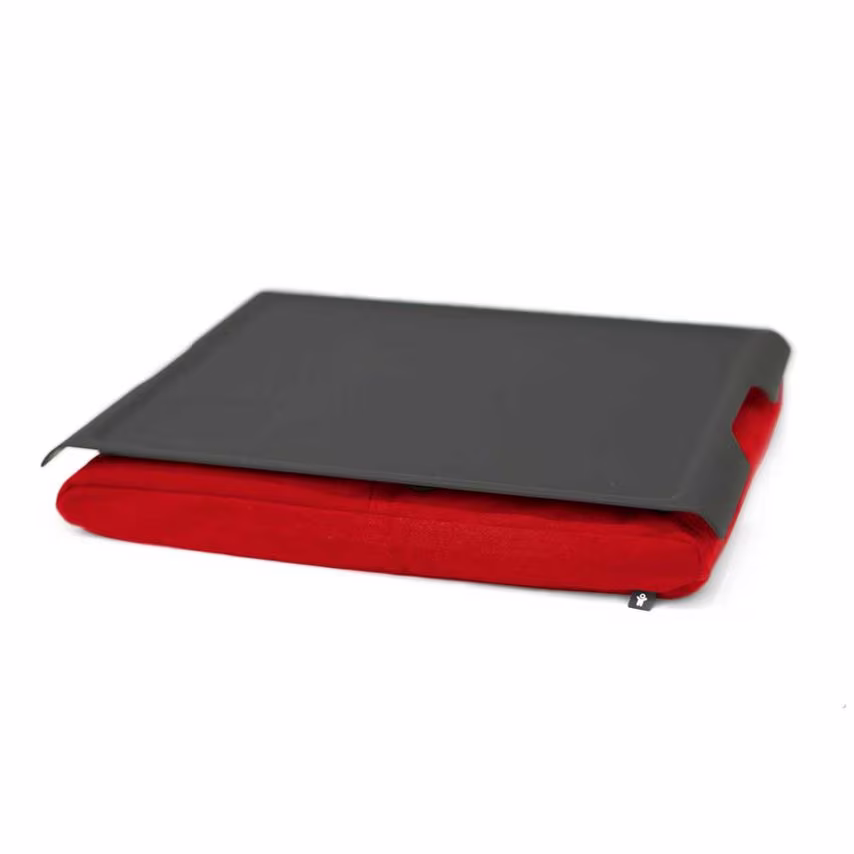 Bosign Laptray Large Anti-slip Plastic Black with Red Cushion