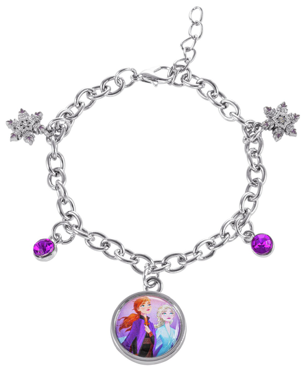 Disney Silver Coloured Elsa and Anna Charm Bracelet