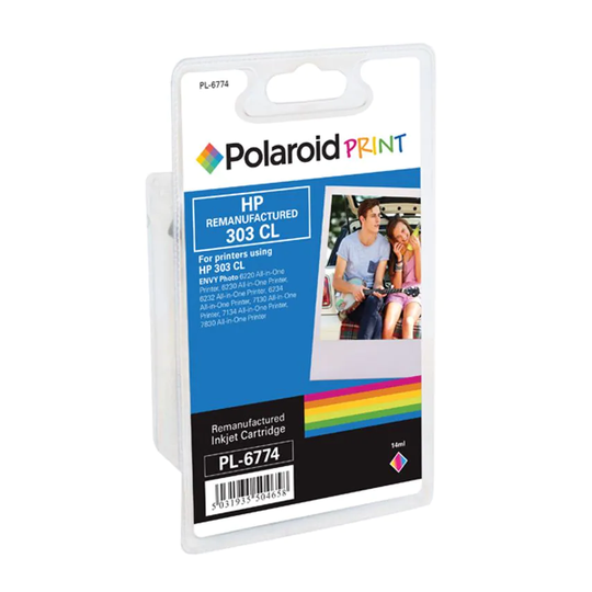 Polaroid 303 Remanufactured Inkjet Cartridge Tricolour T6N01AE-COMP PL