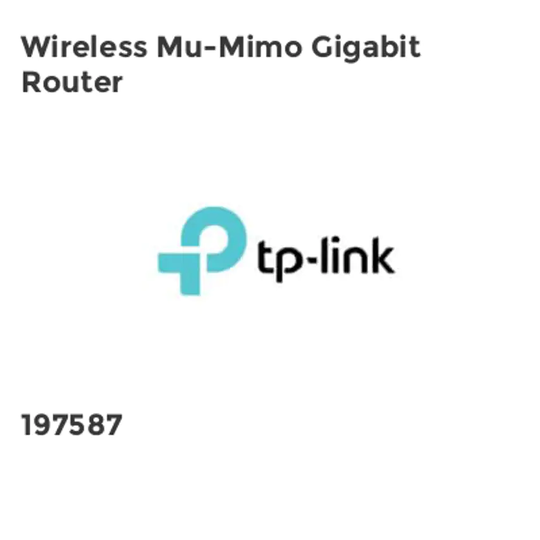 TP-Link Wireless Mu-Mimo Gigabit Router