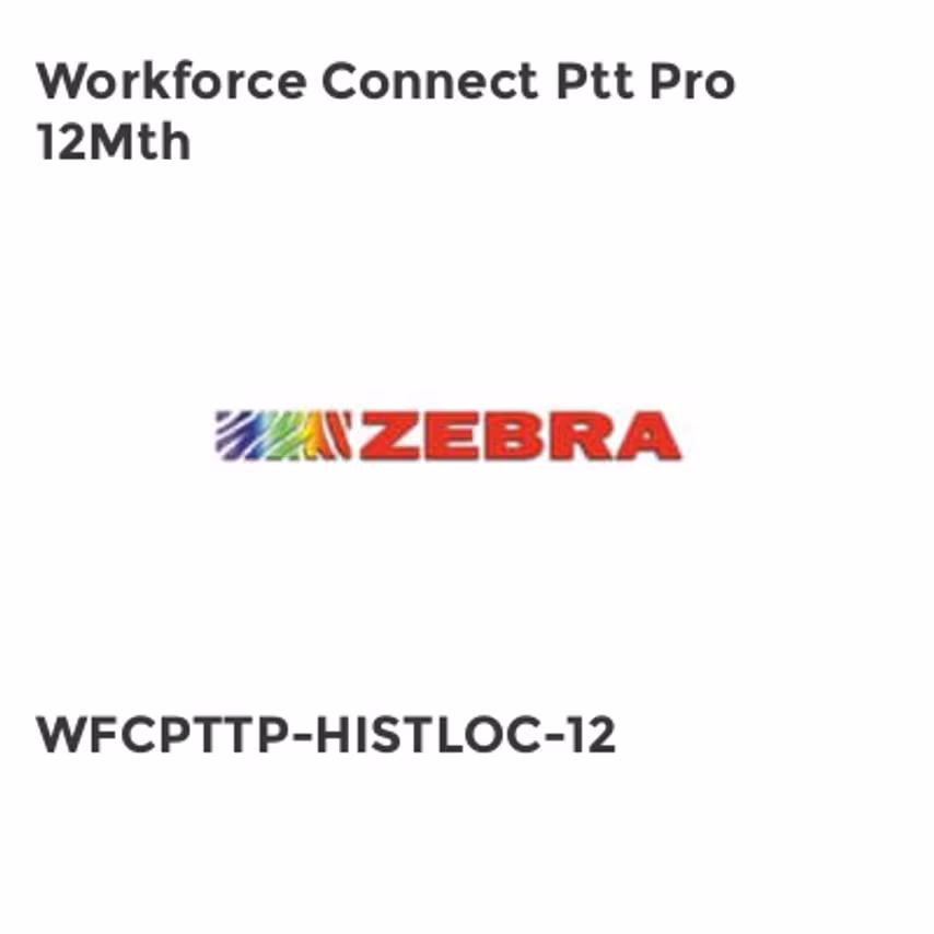 Zebra Workforce Connect Ptt Pro 12Mth- you get 5