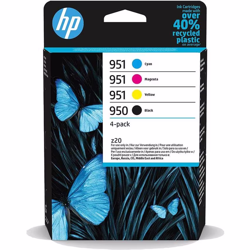 HP HP 950/951 Cyan Magenta Yellow Black Standard Capacity Ink Cartrid- you get 2