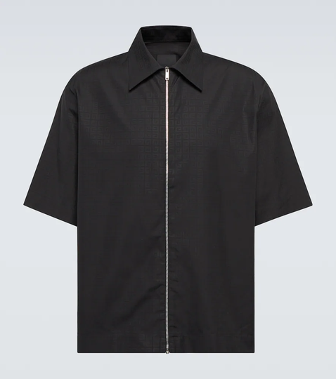 4G cotton poplin bowling shirt