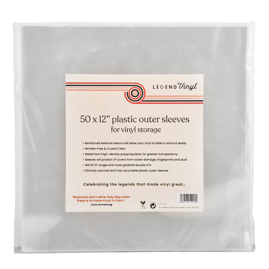 Legend Vinyl 50 X 12 Plastic Outer Vinyl Sleeves