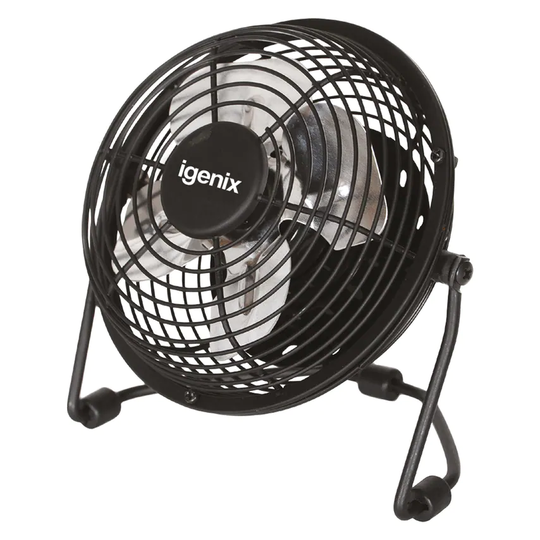 Igenix 4in USB Desk Fan Black