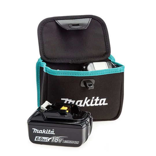 Makita 18V 2 x BL1860B 6.0AH Batteries & Battery Pouch