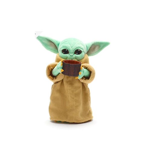 Disney The Mandalorian The Child Grogu With Cup Soft Plush Toy