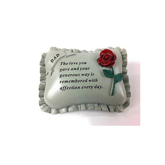 Dad Memorial Pillow Graveside Garden Ornament Plaque