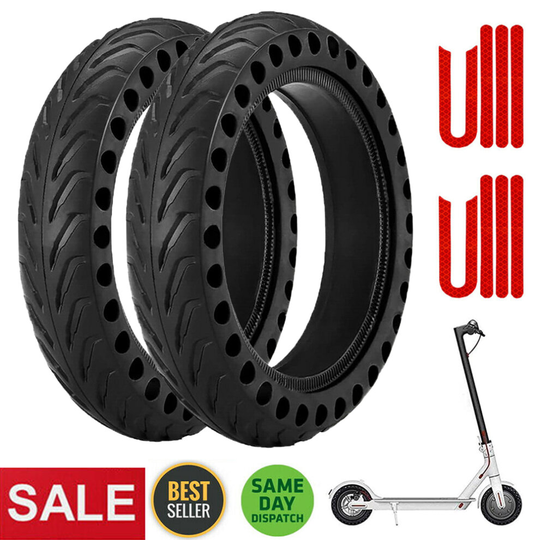 2Pack For Xiaomi M365 Solid Tyre Puncture Proof Electric Scooter Tyres