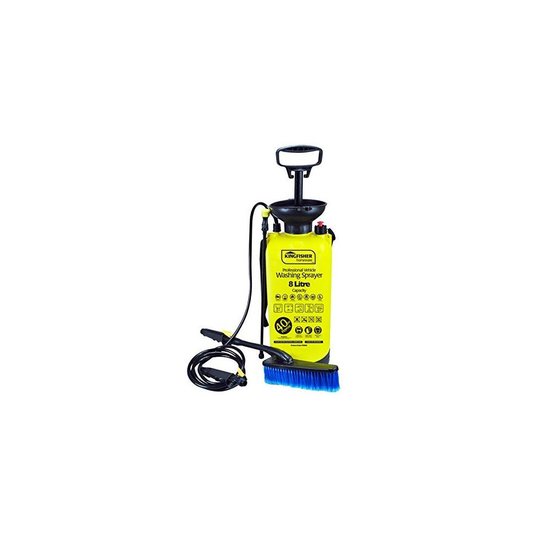 Kingfisher 8L High Pressure Sprayer Hand Pump 40PSI Jet Cleaner & Brush PS8000