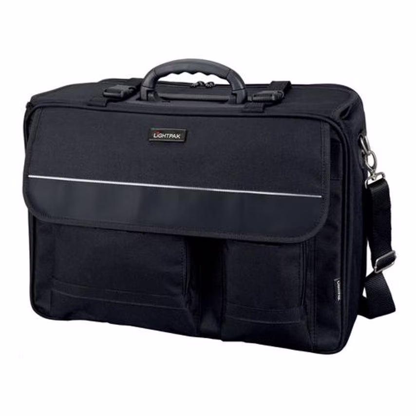 Lightpak The Flight Pilot Case Overnight Nylon 17in Laptop Compartment Black Ref