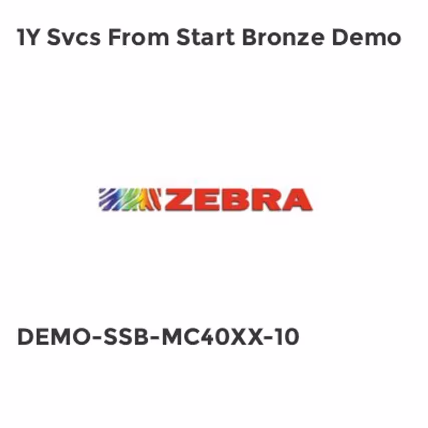 Zebra 1Y Svcs From Start Bronze Demo- you get 3