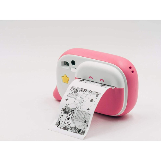 Creacam Pink Kids Digital Instant Camera with 12 x Felt Pens, Scrapbook