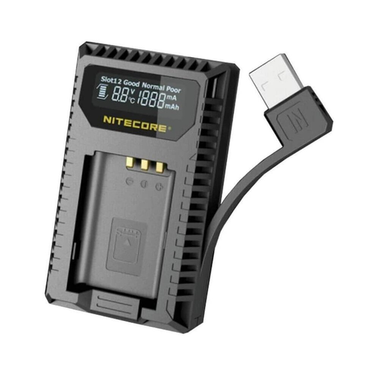 Nitecore USN2 NP-BX1 Dual Slot USB Sony Battery Charger with LCD - Black