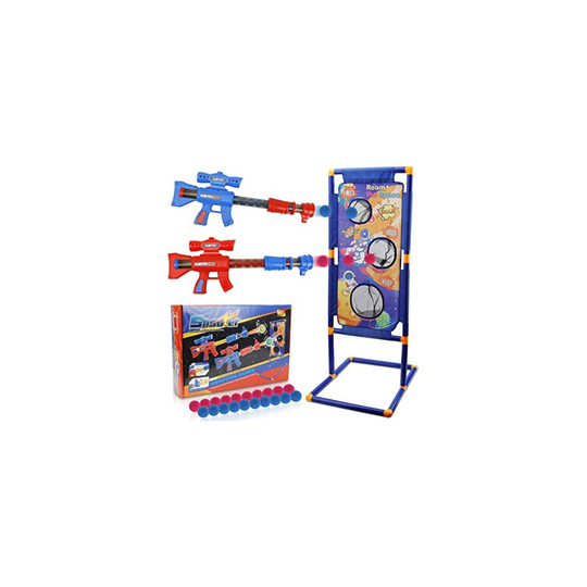 Shooting Toy Guns W/ Foam Balls & Target