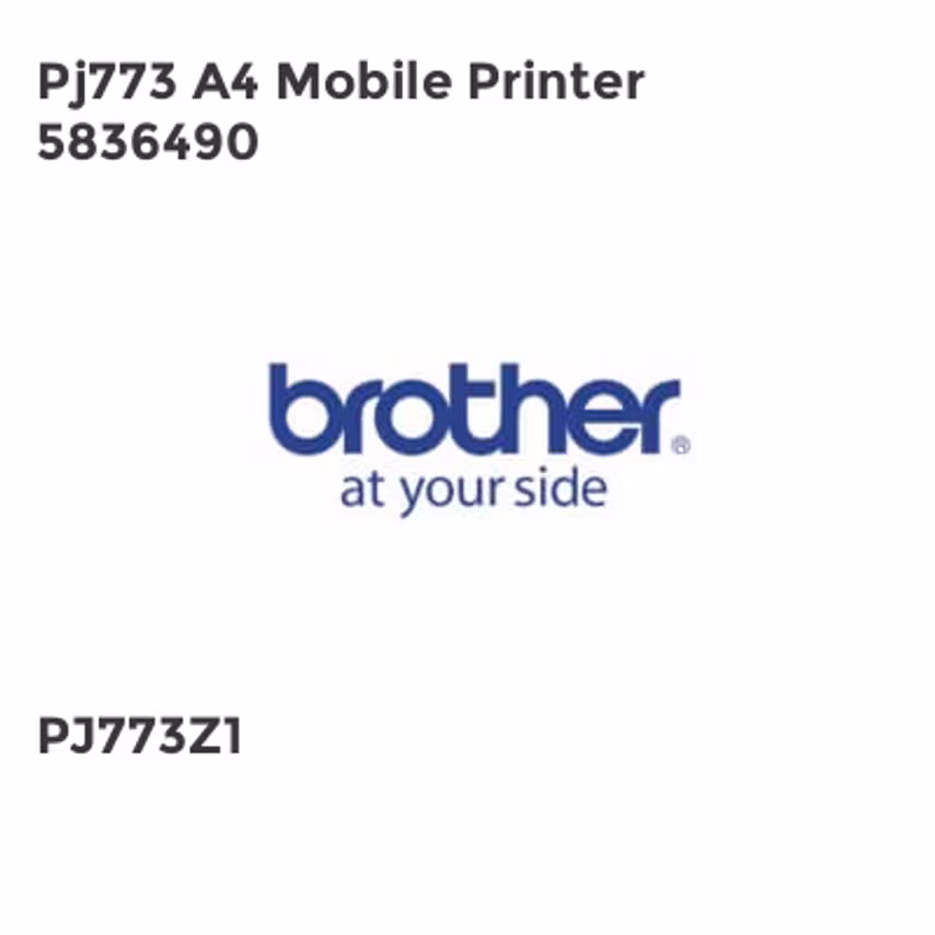 Brother Pj773 A4 Mobile Printer 5836490
